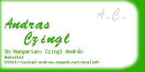 andras czingl business card